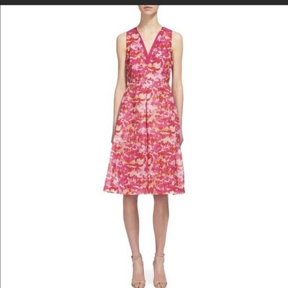 Whistles WATERCOLOUR ORGANZA DRESS size 2 - Picture 2 of 11